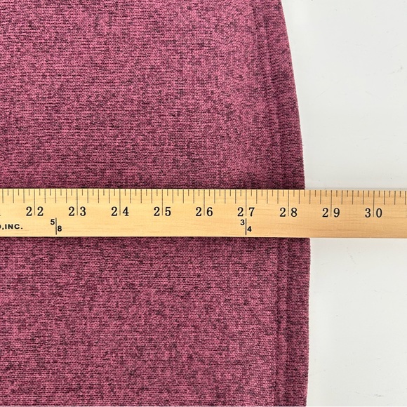 LL Bean Sweater Vest Fleece Full Zip Women's Large Berry Zip Pockets Logo - Picture 8 of 8